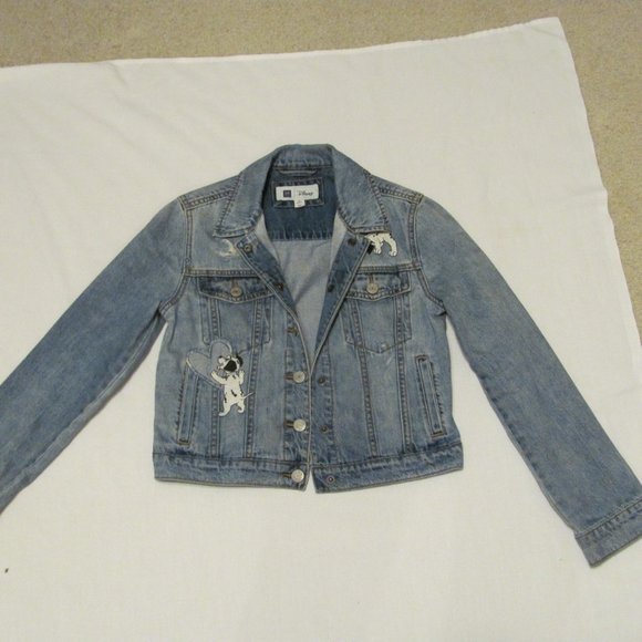 GAP Kids Disney distressed denim jacket xl - Picture 11 of 12